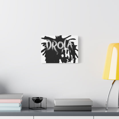 Drola J Canvas Wall Art, Abstract Art Home Decor, Unique Black and White Artwork, Modern Room Decoration, Gift for Art Lovers